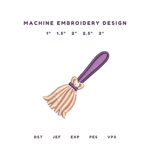 Mini Witch Broom Embroidery Design l  Halloween Embroidery File, Mini Broom Patch Design l  Machine Embroidery design  Digital Download
