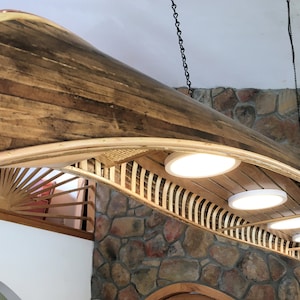 72 Canoe Chandelier, dark stain, pine trim. image 8