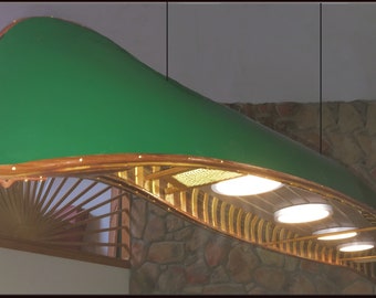 72" Hunter Green Canoe Chandelier