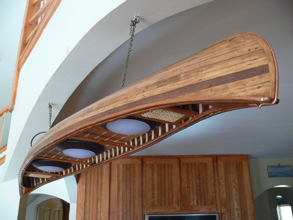 54 Canoe Chandelier, Beautiful Wall or Hanging Canoe Light Etsy