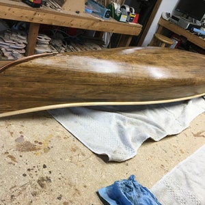72 Canoe Chandelier, dark stain, pine trim. image 3