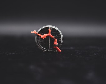 Coral • Coral Lattice Pendant • Wearable Art • Statement Jewelry