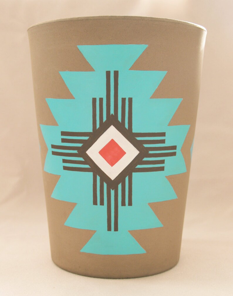 Constant Hand Painted Native American Inspired Plant Pot Etsy
