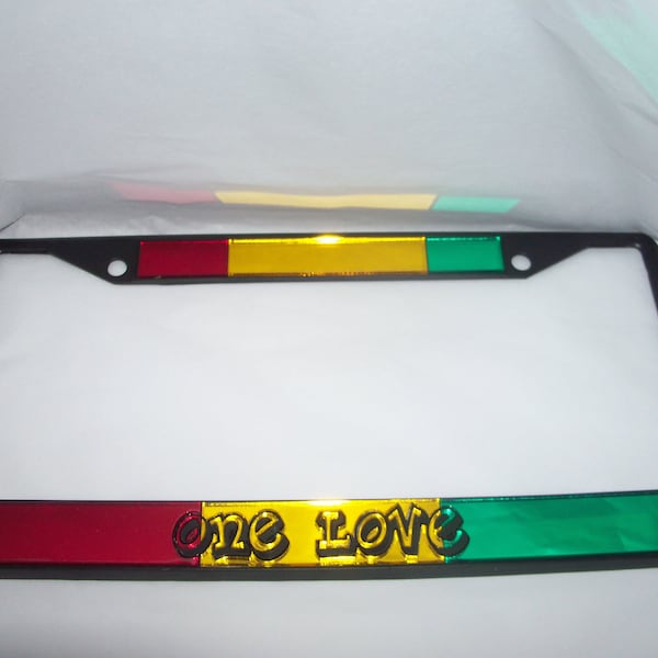 Black Rasta License Plate Frame Etsy