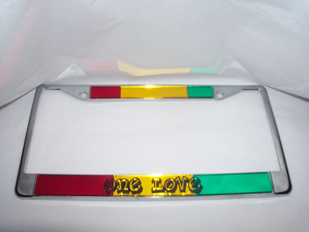 Bob Marley, Reggae, One Love, Rastafarian, License Plate Frame Brand