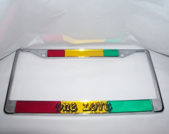 Bob Marley, Reggae, One Love, Rastafarian, Marco de matrícula ¡Nuevo!