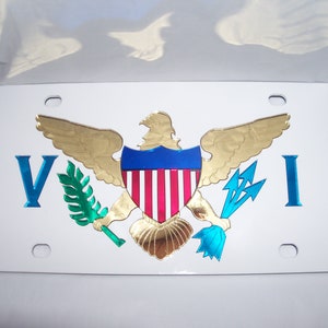 Virgin Islands Flag License Plate  Brand NEW!!