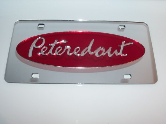 Toyota laser cut inlayed tag