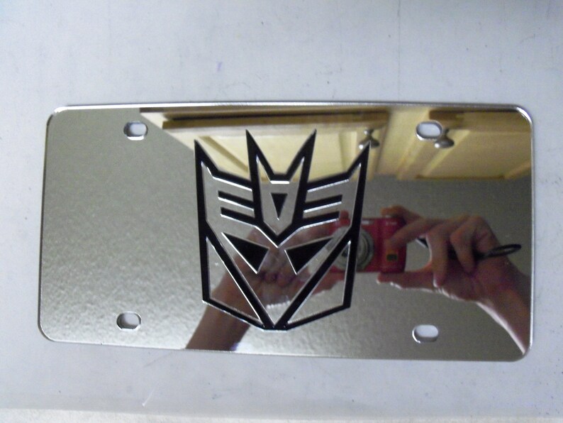 Decepticons Transformers Mirror Laser License Plate NEW Etsy