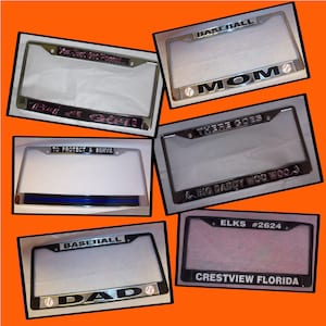 Custom Mirrored Laser Cut License Plate Frame