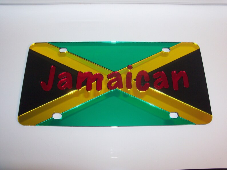 Jamaican Flag License Plate Color's Etsy