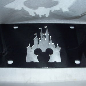 Targa laser a specchio acrilico Princess Castle NUOVA!! immagine 3