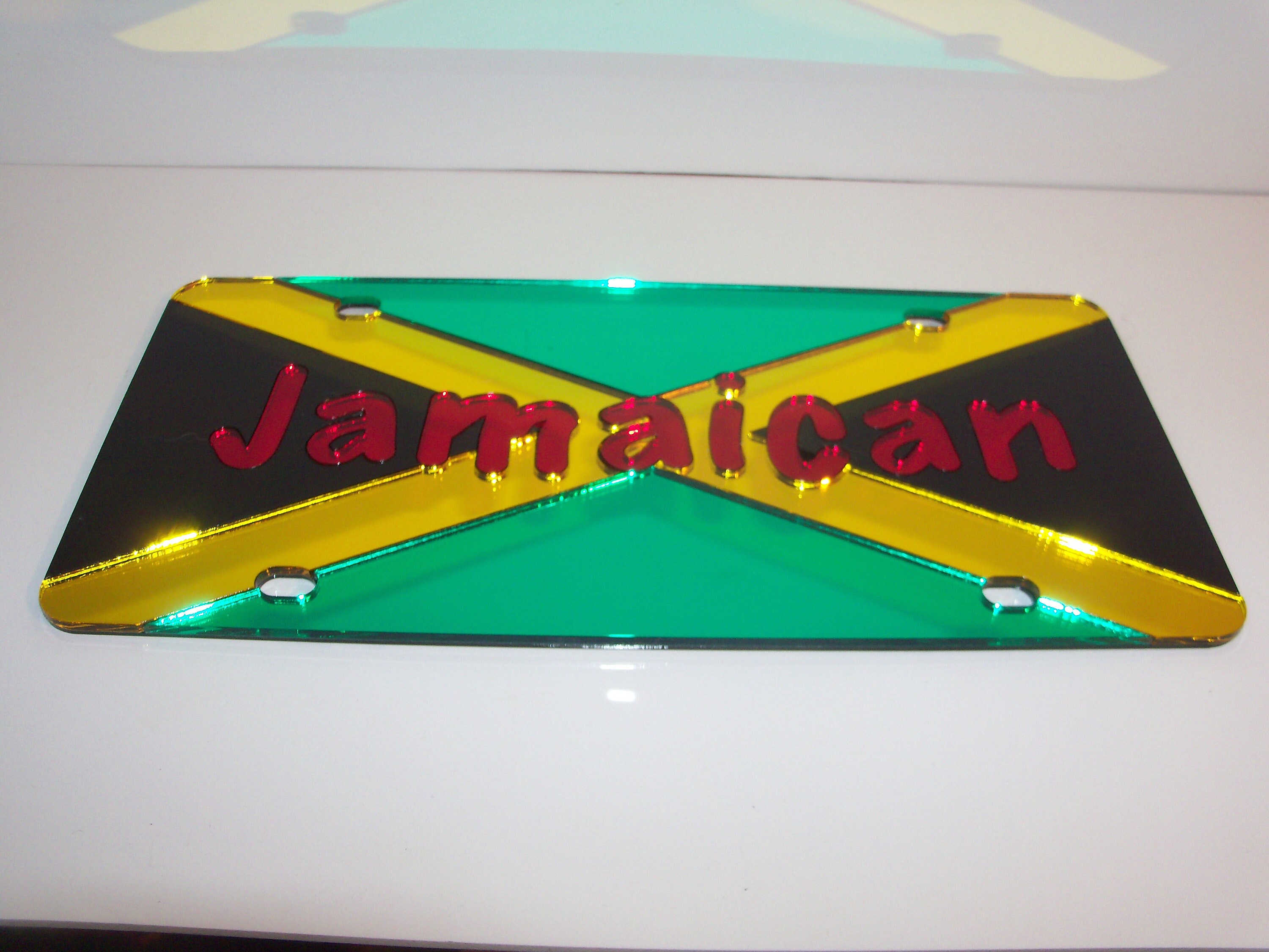 Jamaican Flag License Plate Color's Etsy