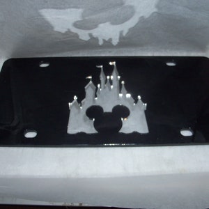 Targa laser a specchio acrilico Princess Castle NUOVA!! immagine 4