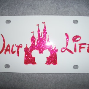 Princess Castle Acrylic Mirror Laser Cut License Plate NEW ...