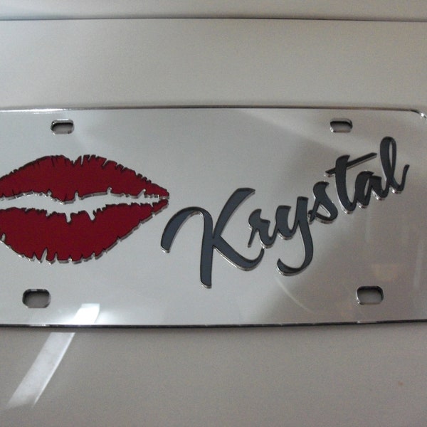 Lip License Plate Frame Etsy