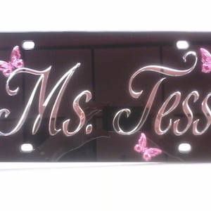 Butterfly License Plate This Is A Sample! We Can Put Any Name On It