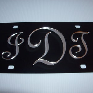 Sorority, Monogram, initials, Cipher,Design, Custom License Plate Any Color