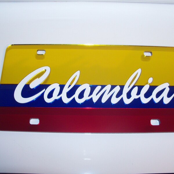 thumbnail image 2 of Car Plate Frames Colombian Flag License Plate Frame - Standard Size - 1603 2 of 3