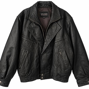 Vintage 90s Wilson Leather Jacket - Etsy