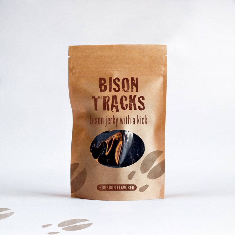 Gourmet Bison Jerky Bourbon Infused Tender and Flavorful High-Protein Snack Made to Order 4 oz. image 1