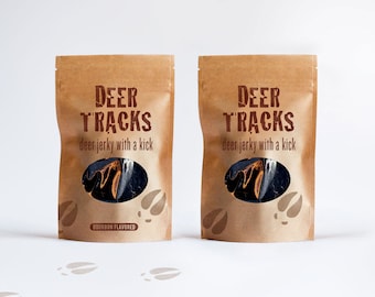 Gourmet Deer Jerky Sampler - 2 Packages: Original and Bourbon Infused - Made to Order - 8 oz.