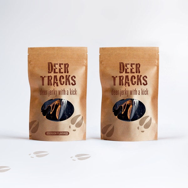 Gourmet Deer Jerky Sampler - 2 Packages: Original and Bourbon Infused - Made to Order - 8 oz.