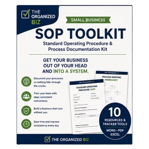 Small Business SOP Template | Standard Operating Procedure & Process Documentation Kit