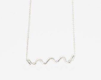 New wave, silver necklace