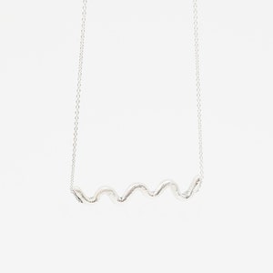 New wave, silver necklace image 1