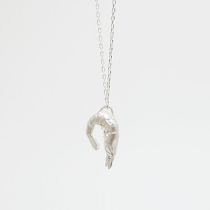 Silver shrimp necklace