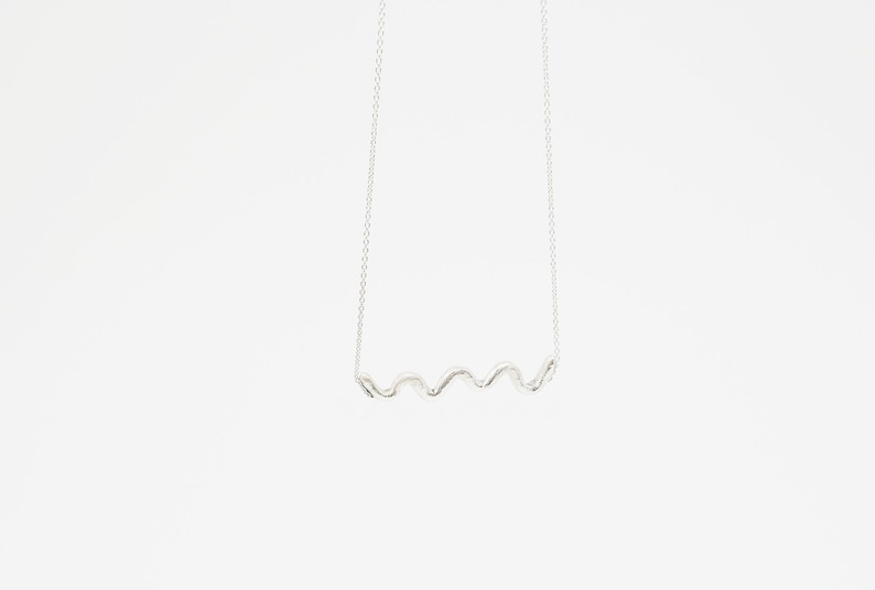 New wave, silver necklace image 1