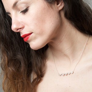 New wave, silver necklace image 2