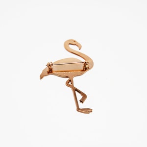 Rose gold-plated brooch, Flamand rose image 2