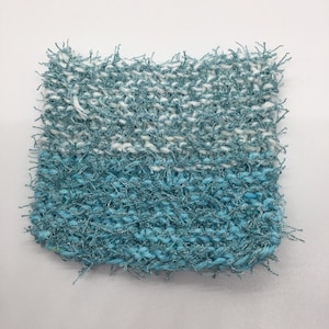 2 Reusable Teal Knitted Scrubbers – Eco-Friendly Kitchen Scrubbies, Handmade Dish Scrubber Set, Zero Waste Cleaning Cloth