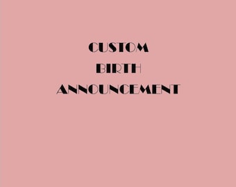 Custom Handmade Cross Stitch Birth Announcement – Personalized Baby Gift