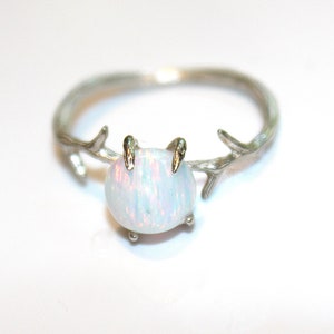 Black Opal Ring Raw Opal Ring Raw Opal Twig Ring Raw Stone Ring Blue Fire Opal Jewelry Raw Black Opal Free Form Raw Opal Jewelry