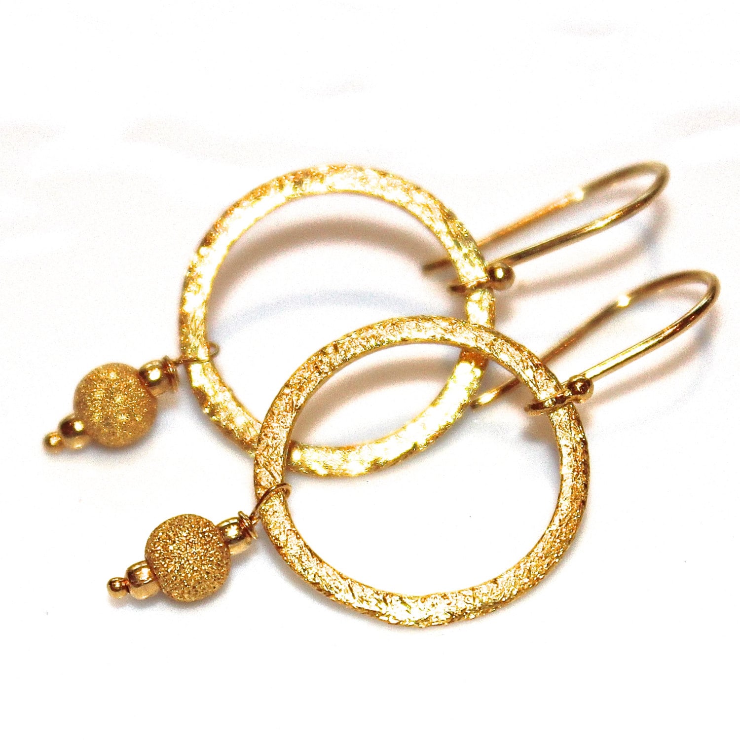 Angle Crystal Gold Vermeil Earring