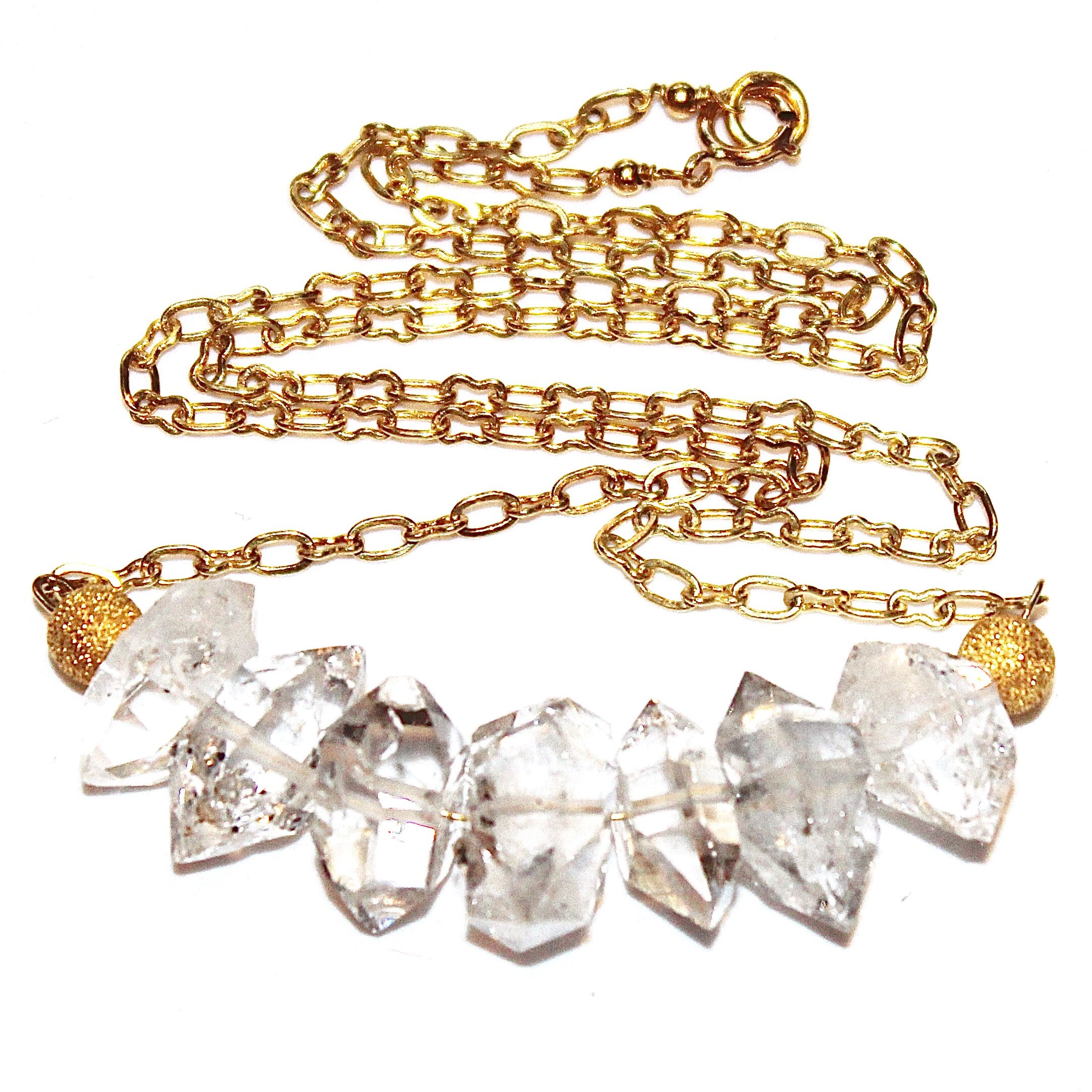 Chunky Necklace Herkimer Diamond Necklace Herkimer Jewelry Etsy