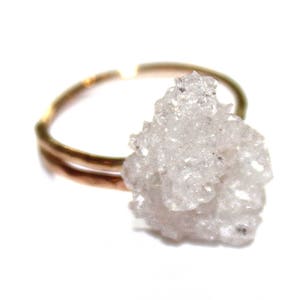 Druzy Ring Drusy Ring Druzy Jewelry Sparkly Ring Raw Ring Adjustable Ring Gold Filled Ring Natural Stone Ring Drussy Ring Geode Ring