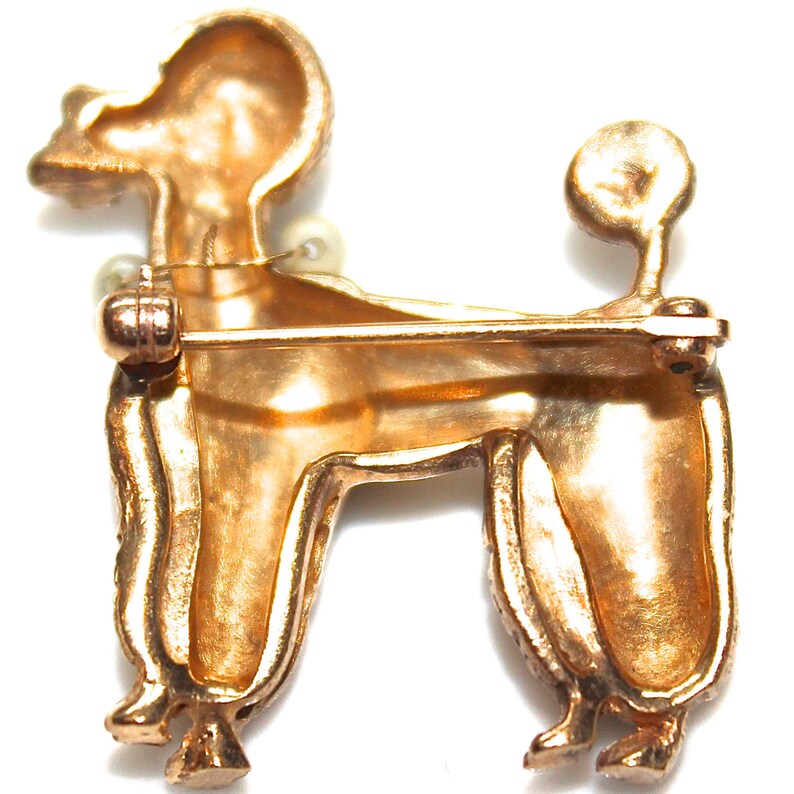 Vintage Poodle Pin 14k Gold Pin Dog Pin Vintage Jewelry 1950s Etsy