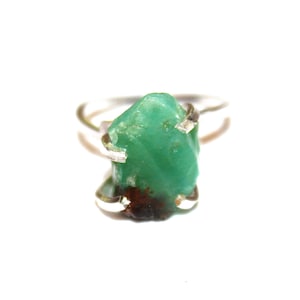 Arizona Turquoise Ring Raw Stone Adjustable Ring Natural Stone Ring Raw Ring Turquoise Chunky Ring Turquoise Large Ring Aqua