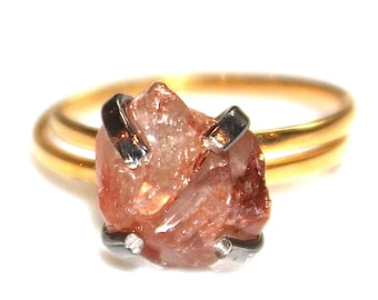 Helle Zirkon Ring Orange Ring gemischt Metallring