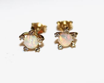 Satellite Opal Stud Earrings Gifts for Her Gifts for Wife Valentines Gifts for Girlfriend Gifts for Women Best Valentines Gifts