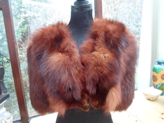 Hollywood fox fur cape