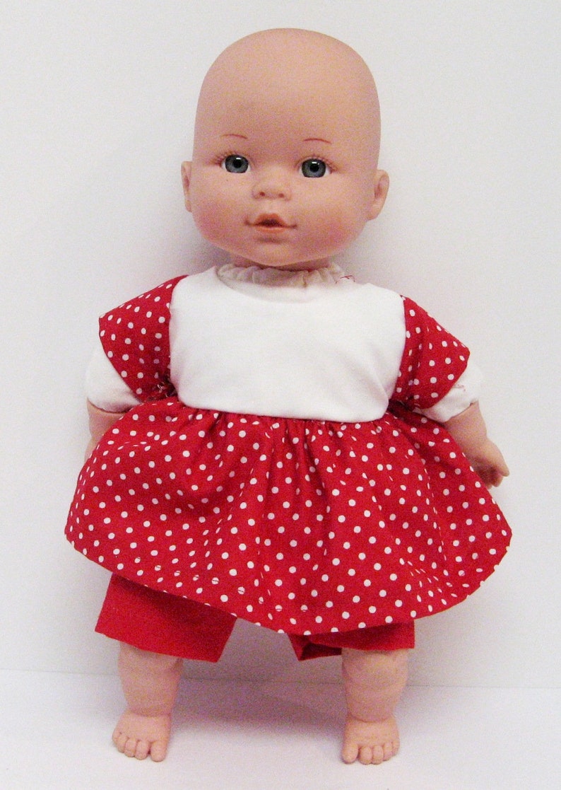 Red And White Polka Dot Dress For 12 Inch Baby Doll | Etsy