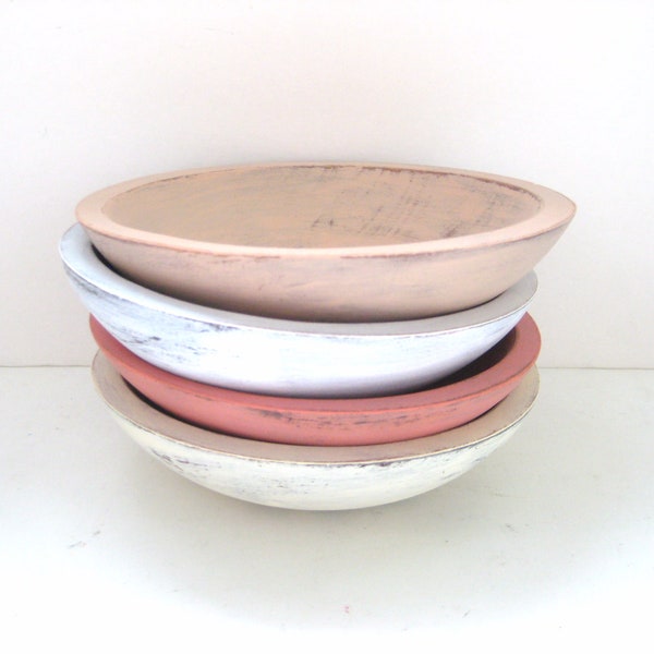 Storage Bowls - Shabby Chic Pretty - Set of 4 - Soft Colours