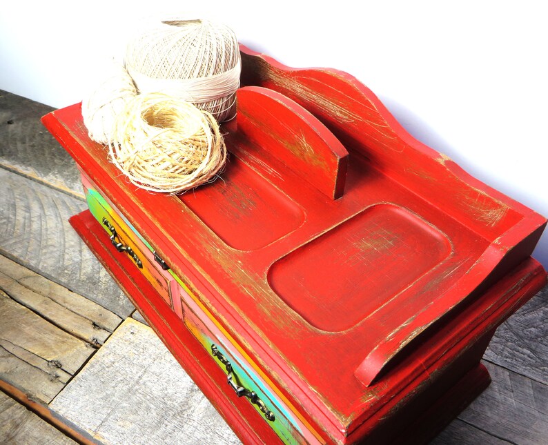 Bright Funky Jewelry Box Multi Colored Vintage Modern Etsy
