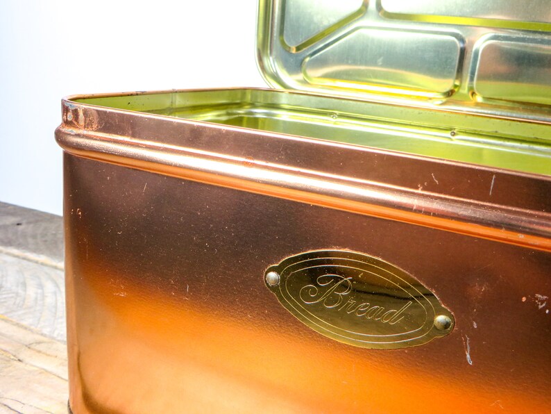 Vintage Copper Bread Box Patina Flea Market Chic Copper Etsy