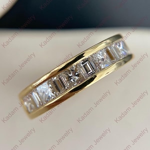 2.00ct baguette and princess cut wedding diamond ledies ring, 925 sterling silver ring